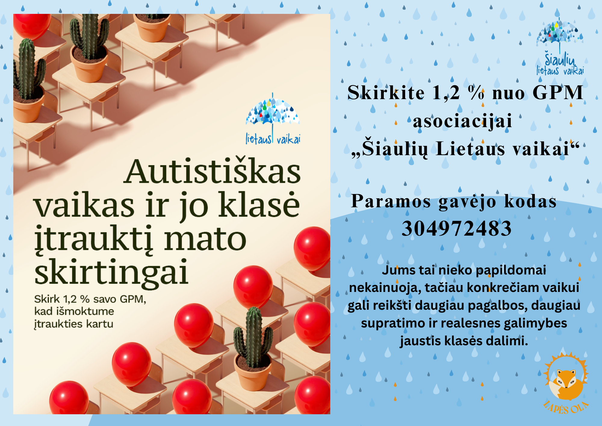 Skirkite 1,2 % nuo GPM.   Kaktusas ar balionas?